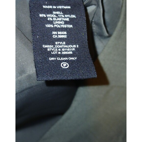 Theory Womens Olive Green Wool Dress Sz Small Short-Sleeve Mid Zip Ultra Chic - Picture 7 of 7